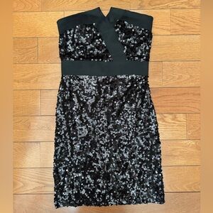 NWT strapless sequin dress size large